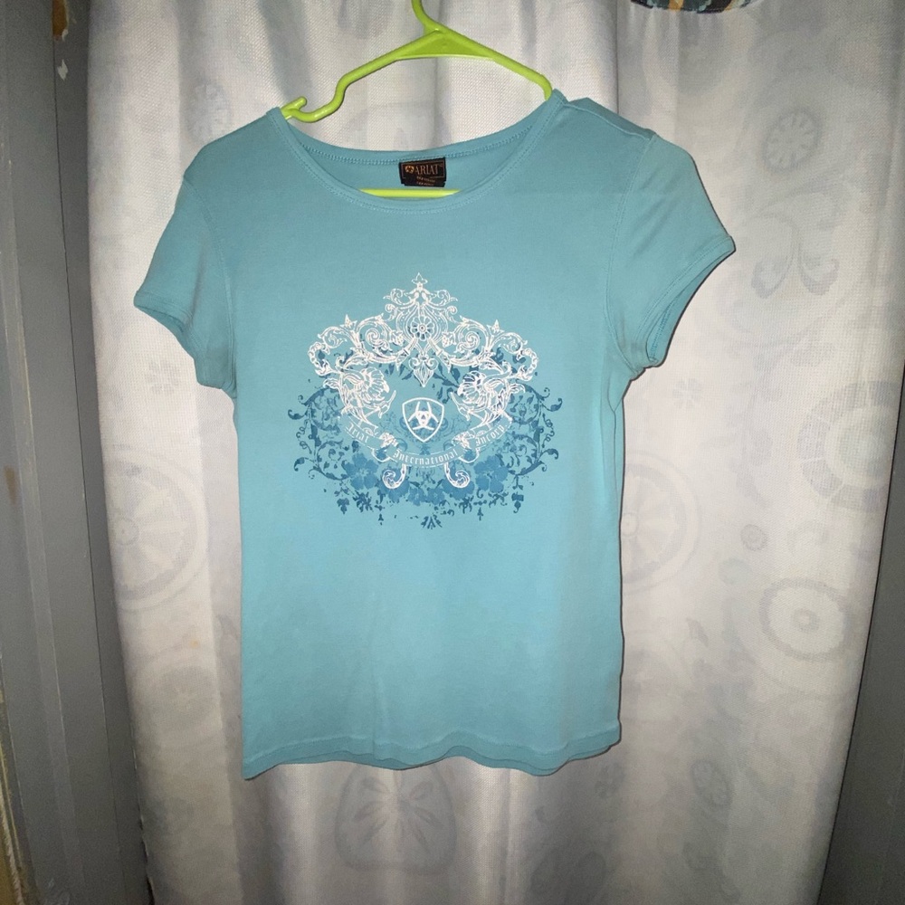 Ariat Light Blue Graphic Short Sleeve Tee